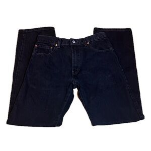 Levi’s 517 Black Denim Bootcut Jeans Slim Fit Straight Leg 33x30